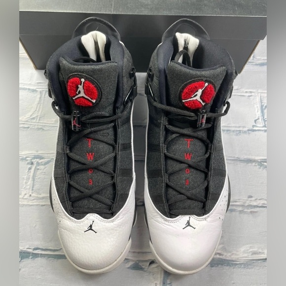 Air Jordan 6 Rings Basketball White Black Gym Red 322992-012 Size 11.5 W Box - Picture 6 of 13